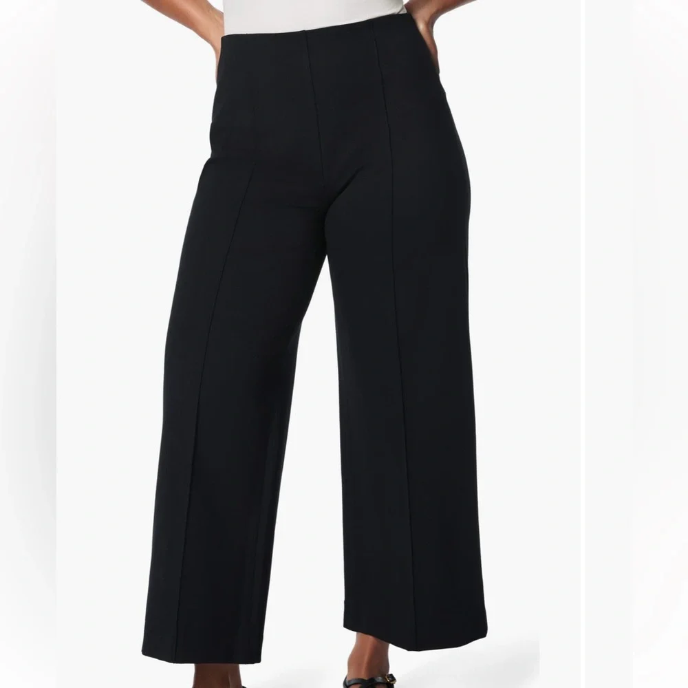 Spanx ponte knit cropped wide leg pull on pants - Picture 3 of 5